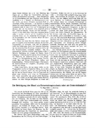 Die Bestätigung der Hand als Unterrichtsgrundsatz oder als Unterrichtsfach? : (Fortsetzung)