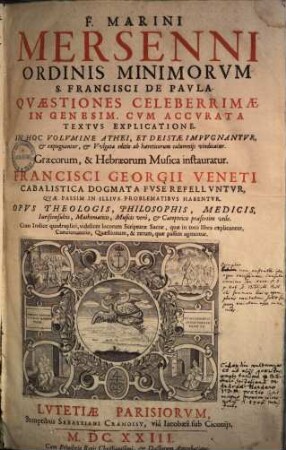 Quaestiones celeberrimae in Genesim : cum accurata textus explicatione