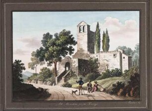 'Alle Maschere presso Firenze - C. Martens f(ecit)' Aquarell