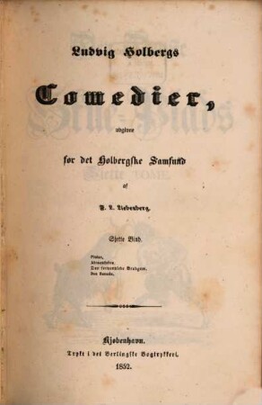 Ludvig Holbergs comedier, 6