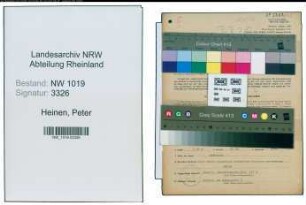Entnazifizierung Peter Heinen , geb. 05.11.1868 (Kaufmann)
