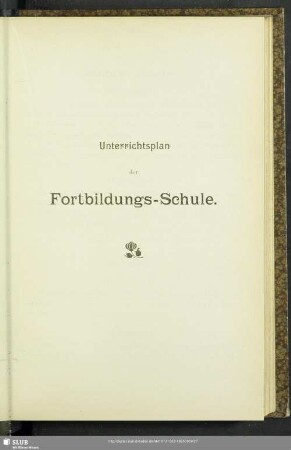 Unterrichtstag der Fortbildungs-Schule