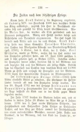 Die Zeiten nach dem 30jährigen Kriege.