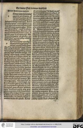 Petrus interpretatur agnoscens vel discalcians vel dicitur Petrus a petros quod est firmum...