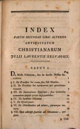 Antiquitatum Christianarum Institutiones : Nova Methodo In Quatuor Libros Tributae Ad Usum Seminarii Neapolitani, 2,2