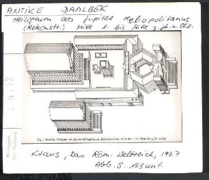 Baalbek: Jupitertempel, Rekonstruktion Mitte 1-Mitte 3. Jhd. n. Chr.