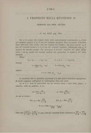 A proposito della quistione 88 proposta dal prof. Cesàro (V. Vol. XXVI, pag. 101).