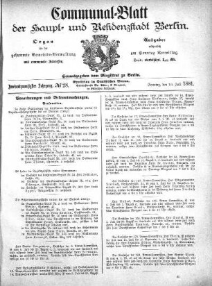 1881,28: No. 28, 10. Juli 1881