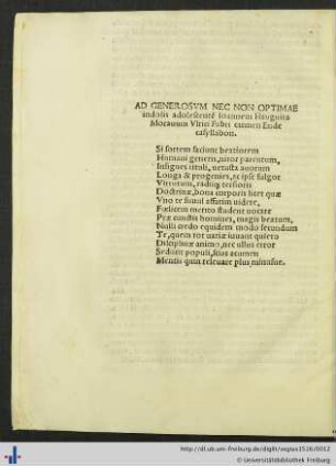 Ad Generosum nec non optimae indolis adolescente Ioannem Hauguitz ...