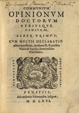 Communium opinionum doctorum utriusque censurae