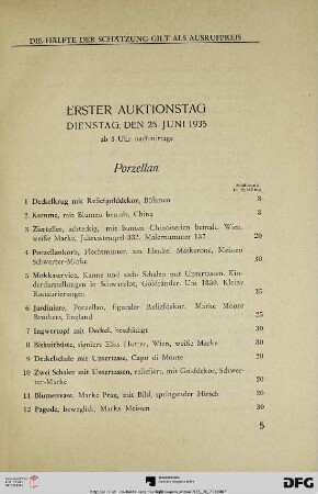 Porzellan (Nr. 1-35)