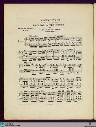 Potpourri über Motive der Operette: Paimpol und Perinette