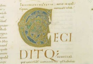 Bernward-Bibel — Schriftseite mit Initiale, Folio fol. 177r