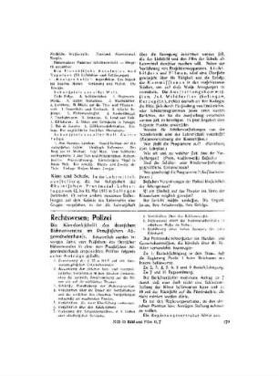 Rechtswesen; Polizei