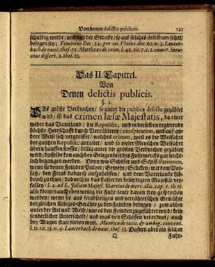 Das II. Capittel. Von Denen delictis publicis.