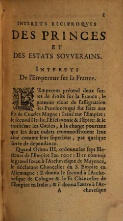 Interets Et Maximes Des Princes & des Estats Souverains