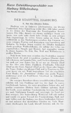I. Der Stadtteil Harburg.