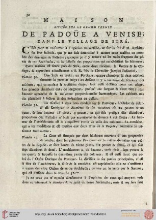 Maison situeé sur le grand chemin de Padoüe à Venise