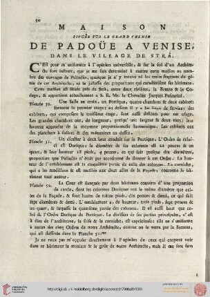 Maison situeé sur le grand chemin de Padoüe à Venise