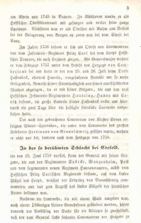 In der so berühmten Schlacht bei Crefeld, ...