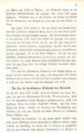 In der so berühmten Schlacht bei Crefeld, ...