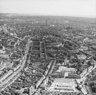 Erfurt-Andreasvorstadt : Blickrichtung Süden in die Altstadt