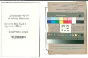Entnazifizierung Ewald Spathmann , geb. 28.03.1908 (Werkmeister)