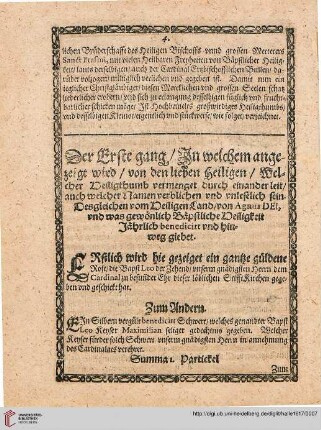 Der Erste gang