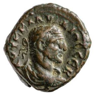 Münze, Tetradrachme, (Geißen); 268 / 269 n. Chr. (SNG)