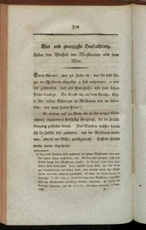 Vier und zwanzigste Beobachtung. Ueber den Vorfall des Mastdarms aus dem After.