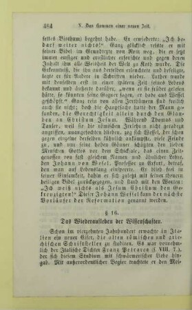 16. Das Wiederaufleben der Wissenschaften