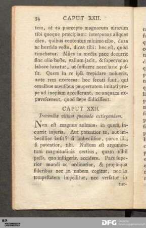 Caput XXII. Iracundiæ vitium quomodo extirpandum