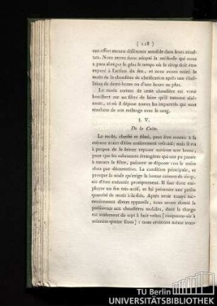 § V. De la cuite