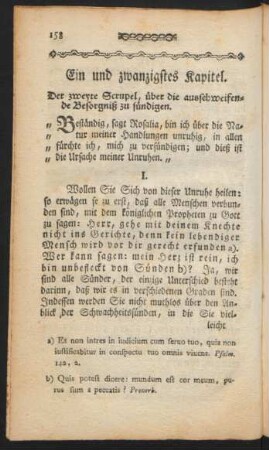 Ein und zwanzigstes Kapitel - Dreyßigstes Kapitel