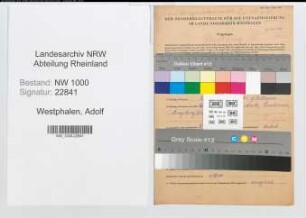 Entnazifizierung Adolf Westphalen, geb. 19.02.1910 (Landrat)