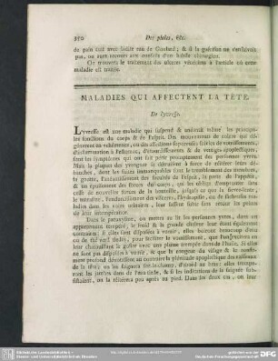 Maladies Qui Affectent La Téte