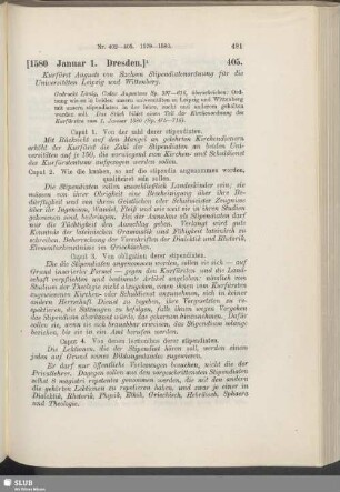 405. [1580, Januar 1. Dresden]