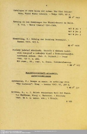 Musikwissenschaft allgemein, Aufsatzsammlungen