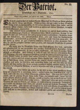 No. 88. Donnerstag, den 6. September, 1725