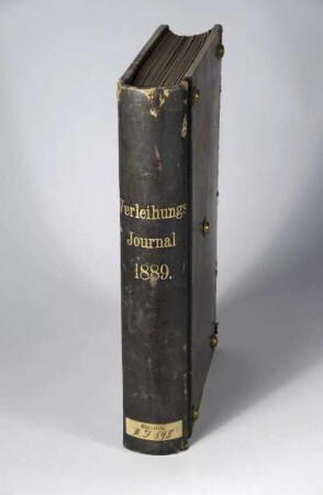 Verleihungsjournal Nr. 895 (1889) der Königlich Öffentlichen Bibliothek zu Dresden