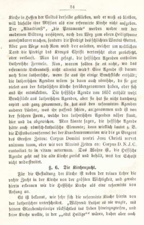 §. 6. Die Kirchenzucht.