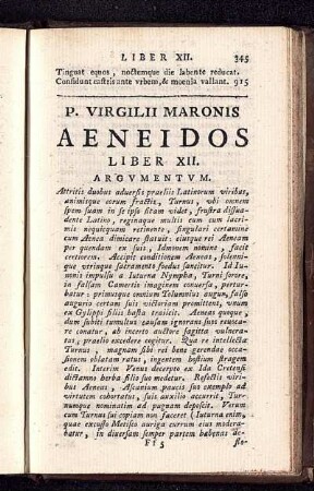 P. Virgilii Maronis Aeneidos Liber XII.