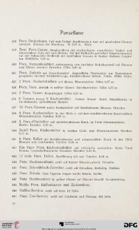 Porzellane (Nr. 428-607)