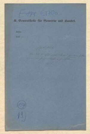 Einführungspatent des K.F. Heermann in Heilbronn auf eine Vorrichtung um Flaschen umzufüllen