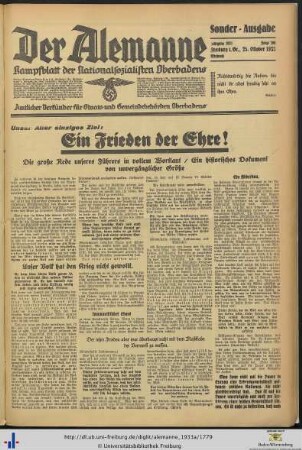 25.10.1933 (Sonder-Ausgabe