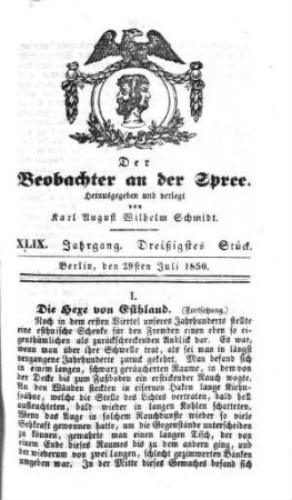 30. Stueck, 29. Juli 1850