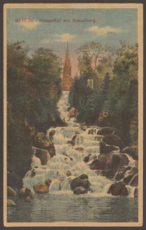 Ansichtskarte Wasserfall am Kreuzberg
