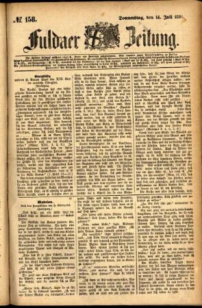 Ausgabe vom Donnerstag, den 14. Juli 1881.