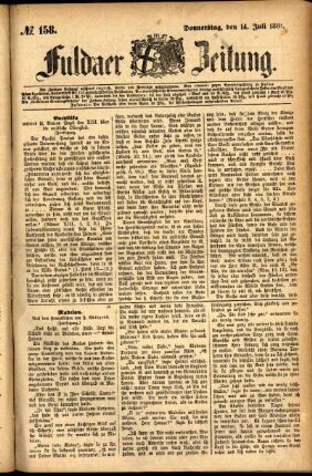 Ausgabe vom Donnerstag, den 14. Juli 1881.