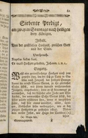 81-93, Siebente Predigt